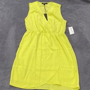 Honey Punch Yellow Green Wrap Summer Dress
